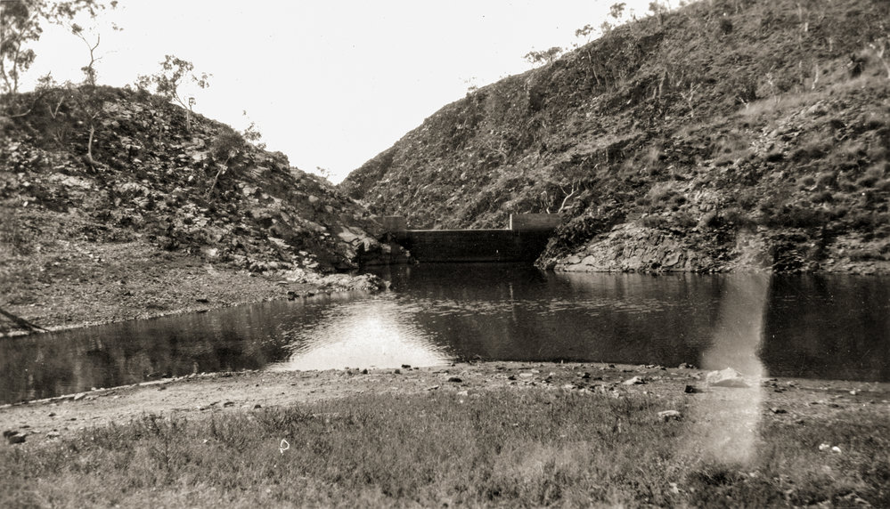 Back of Experimental Dam wall, c.1931
