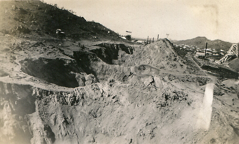 Glory holes at Black Star Lode, Mount Isa Mines, c.1932