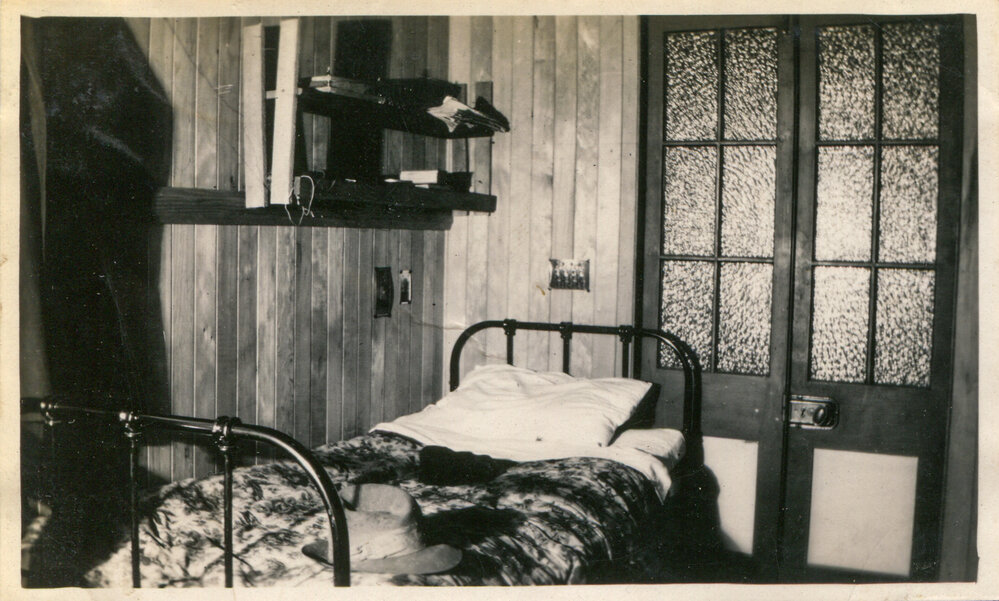 Interior of a dormitory, Mineside, c.1931