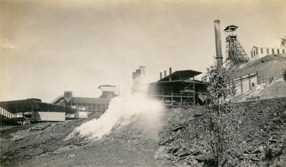 Pouring slag at Lead Smelter, Mount Isa Mines, c.1932