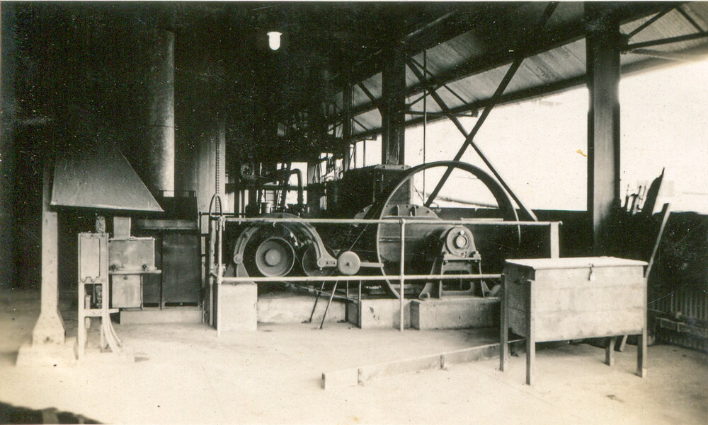 Roots blower for flotation cells in Mill, Mount Isa Mines, c.1931