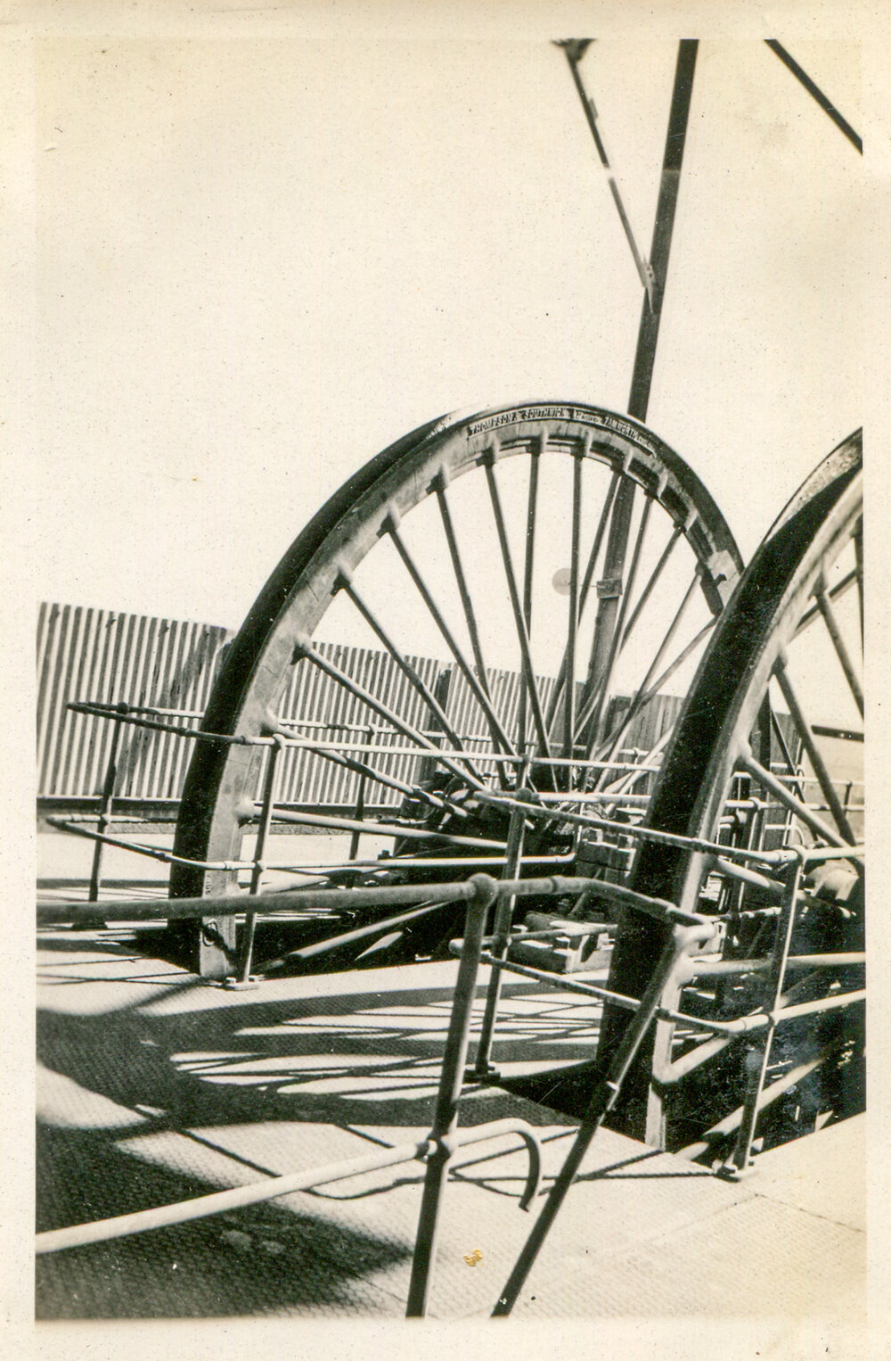 Sheave wheels at Urquhart Shaft Headframe, Moint Isa Mines, c.1932