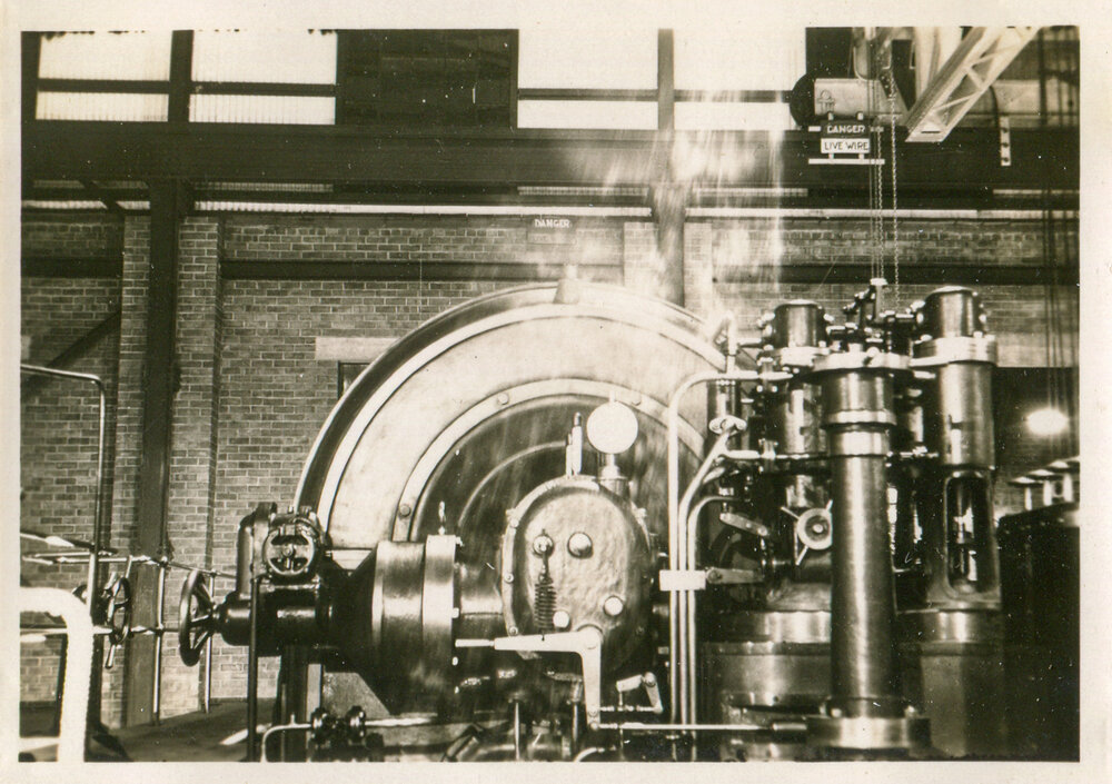 Steam end of turbine Mines Power Station, Mount Isa Mines, c.1931
