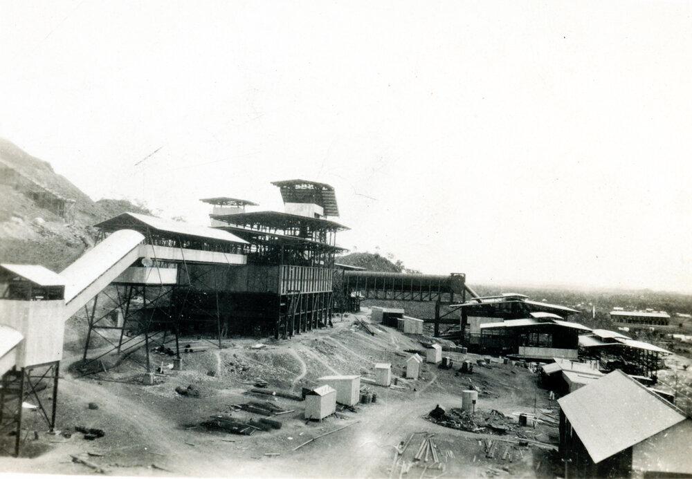 Lead Smelter under construction, Mount Isa Mines, c.1930