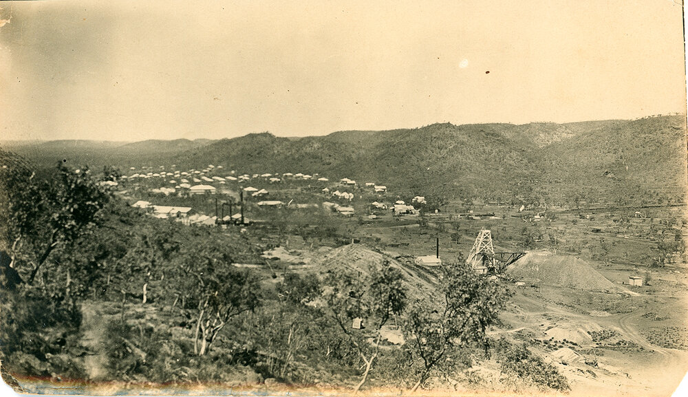Black Star Lode, Davidson Shaft and Temporary Power House, Mount Isa Mines, c.1930