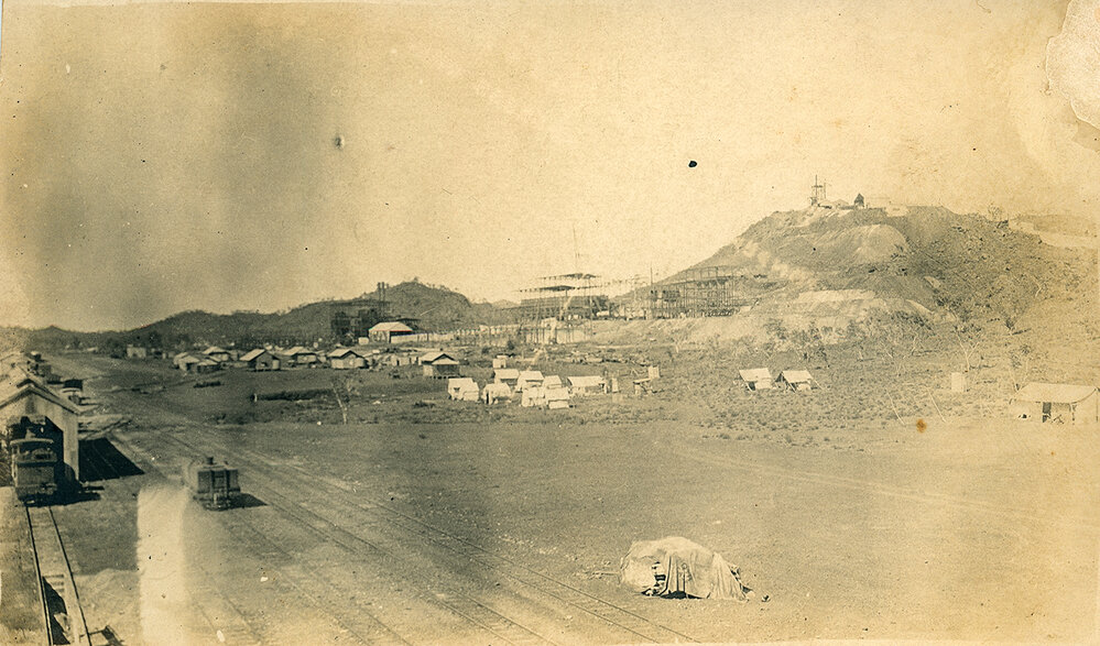 Smelter and Mines Power Station under construction, Mount Isa Mines, c.1930