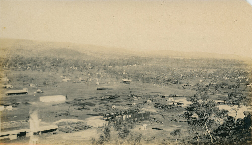 Overlooking excavations for Mine Power Station, c.1929