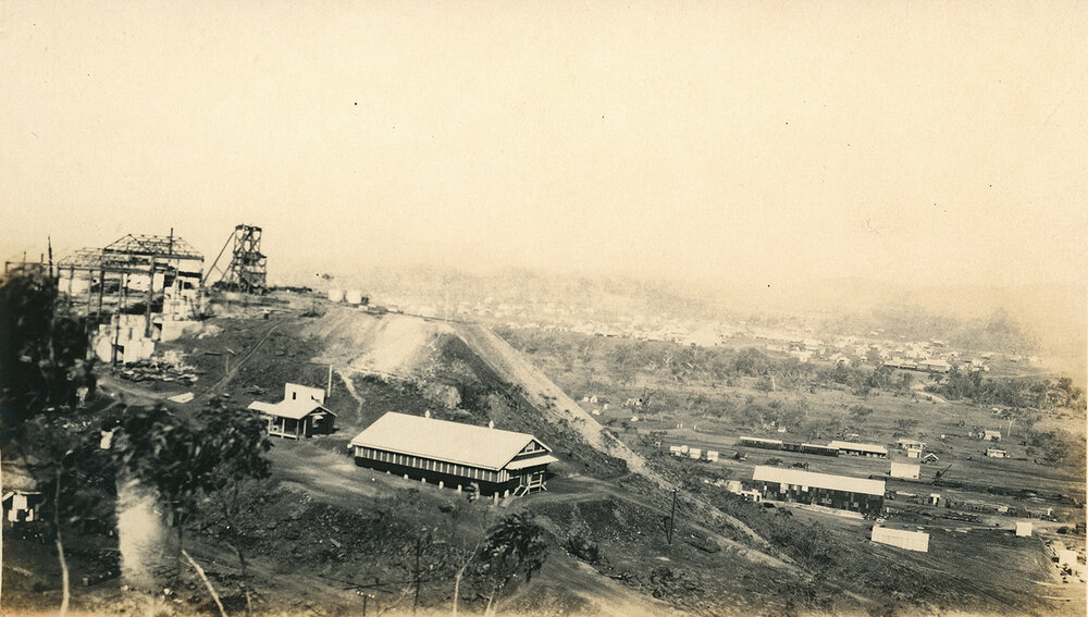 Urquhart Shaft and Crusher building under construction, Mount Isa Mines, c.1930