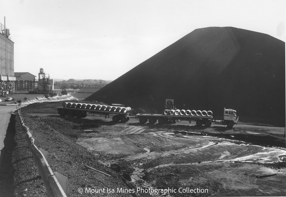 Lead Stack under construction, Mount Isa Mines, c.1977