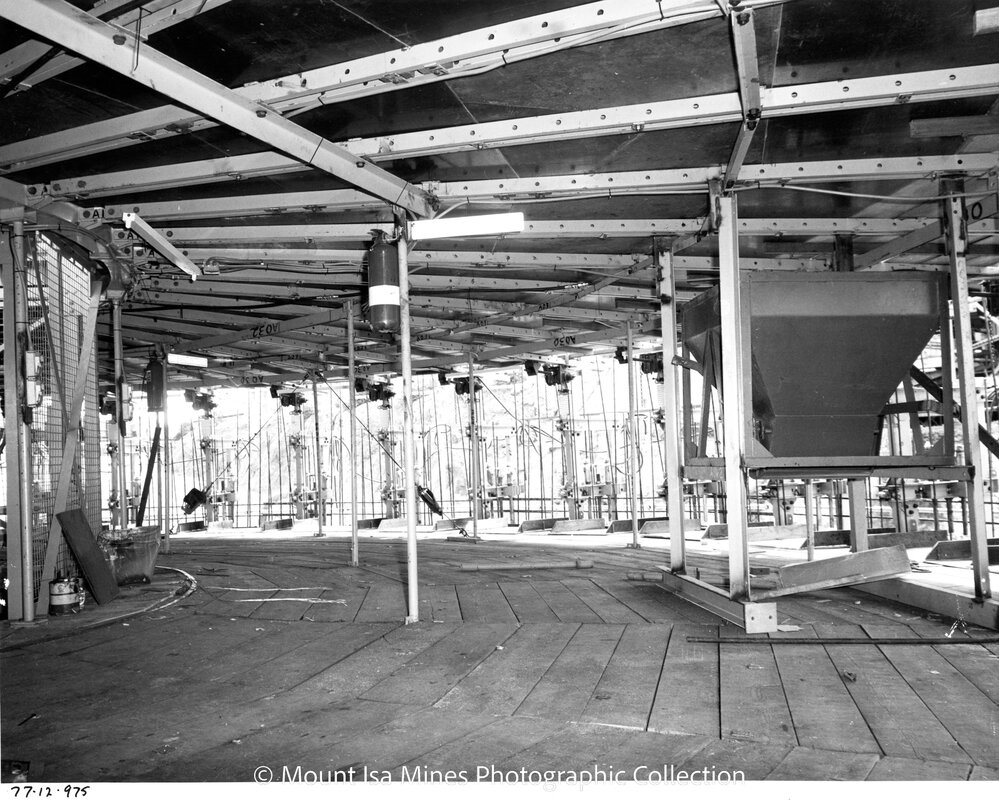 Lead Stack under construction, Mount Isa Mines, December 1977