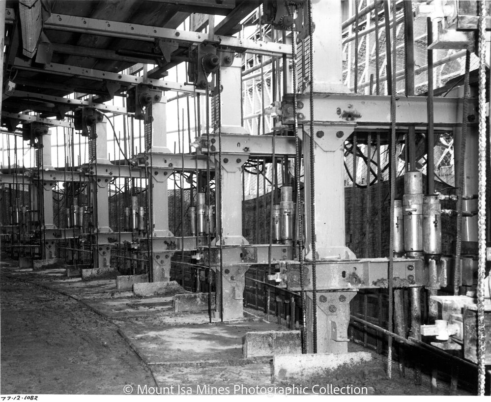 Lead Stack under construction, Mount Isa Mines, December 1977