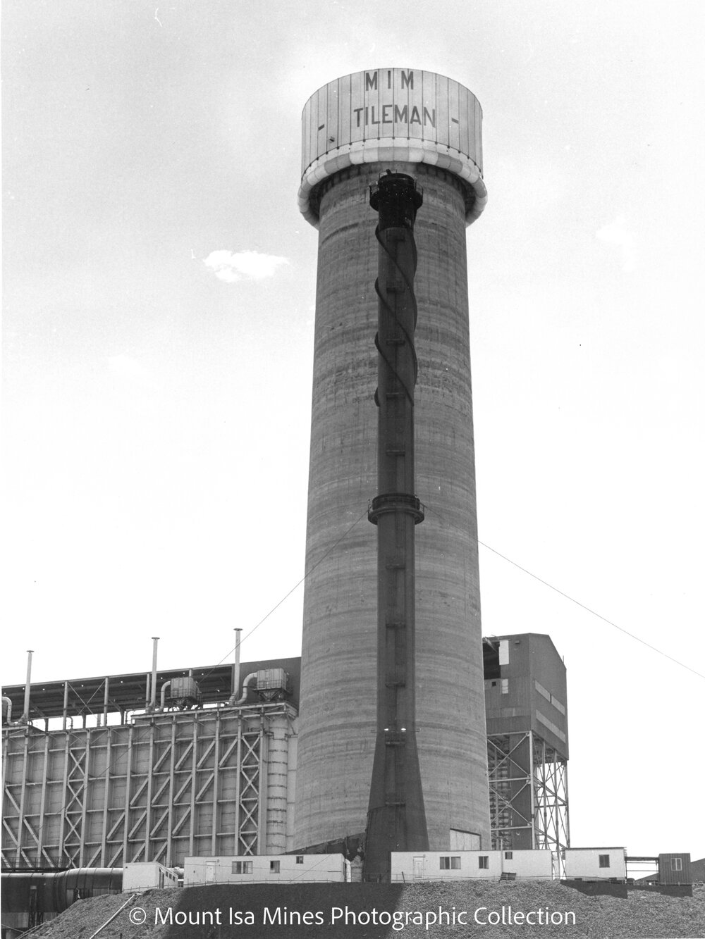 Lead Stack under construction, Mount Isa Mines, c.1978