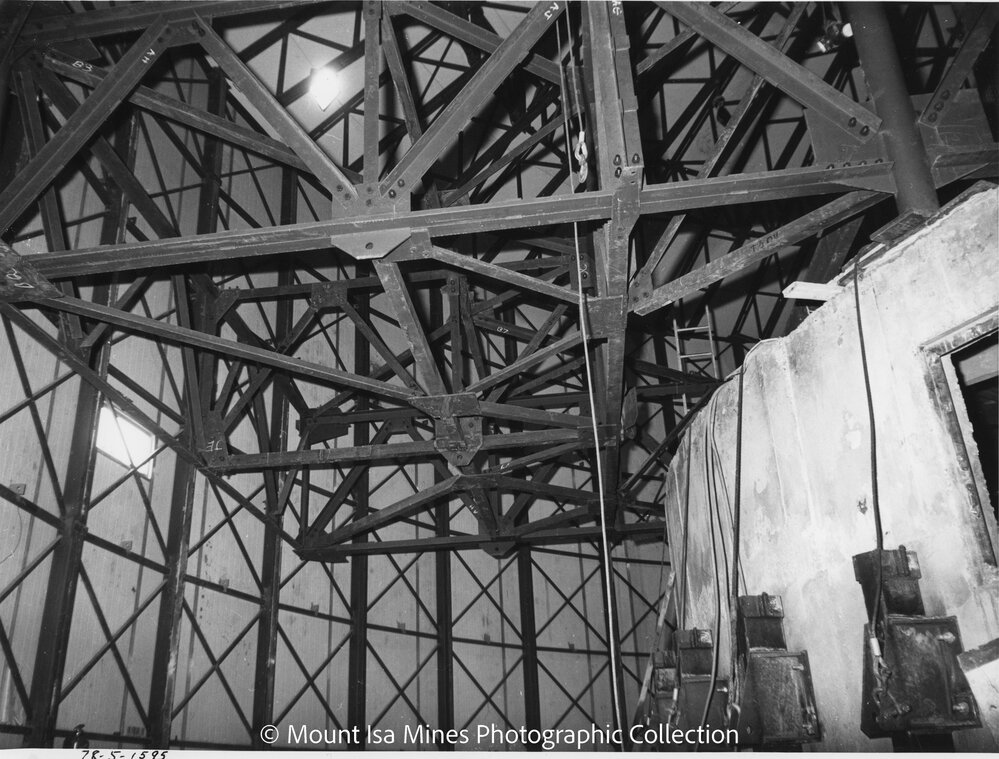 Lead Stack under construction, Mount Isa Mines, May 1978