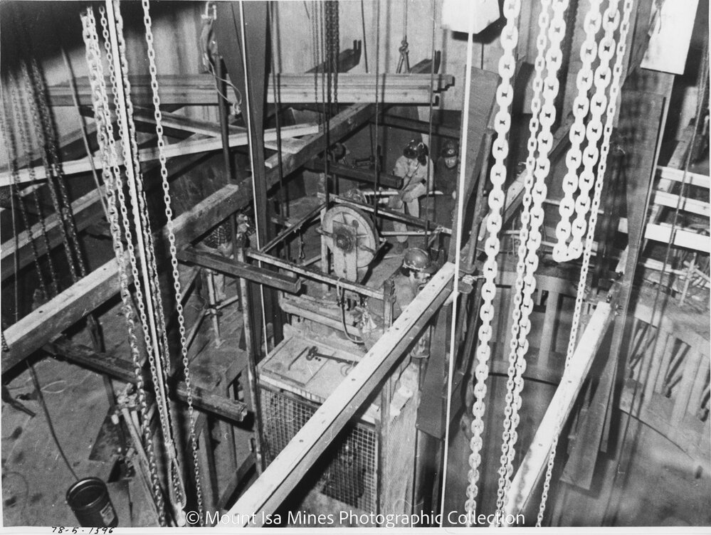 Lead Stack under construction, Mount Isa Mines, May 1978