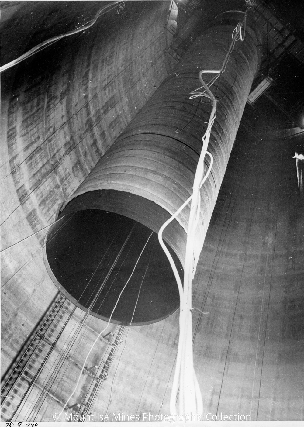 Lead Stack under construction, Mount Isa Mines, September 1978