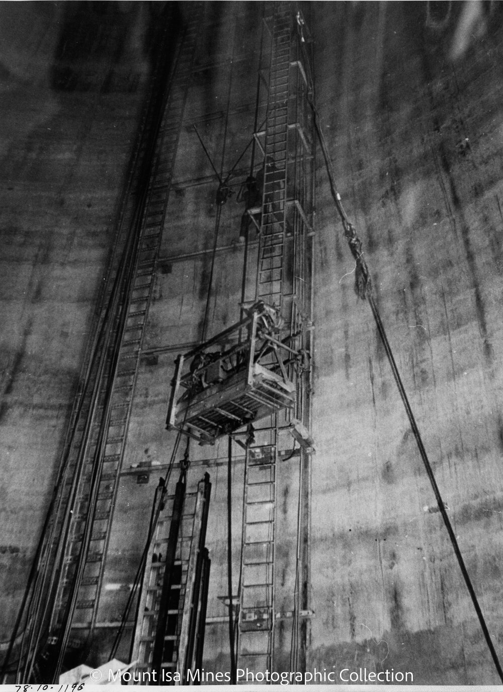 Lead Stack under construction, Mount Isa Mines, October 1978