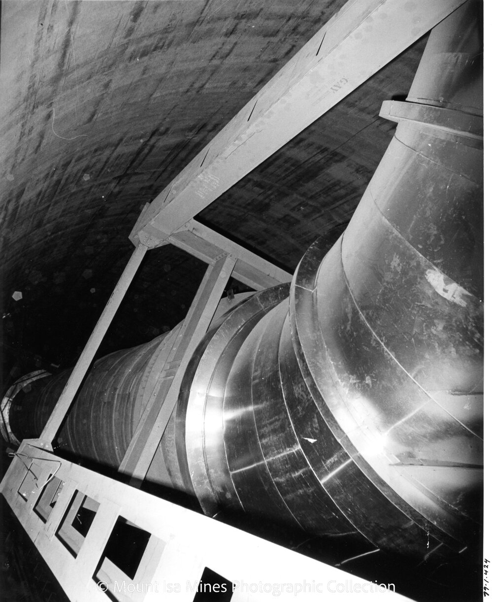 Lead Stack interior, Mount Isa Mines, January 1979