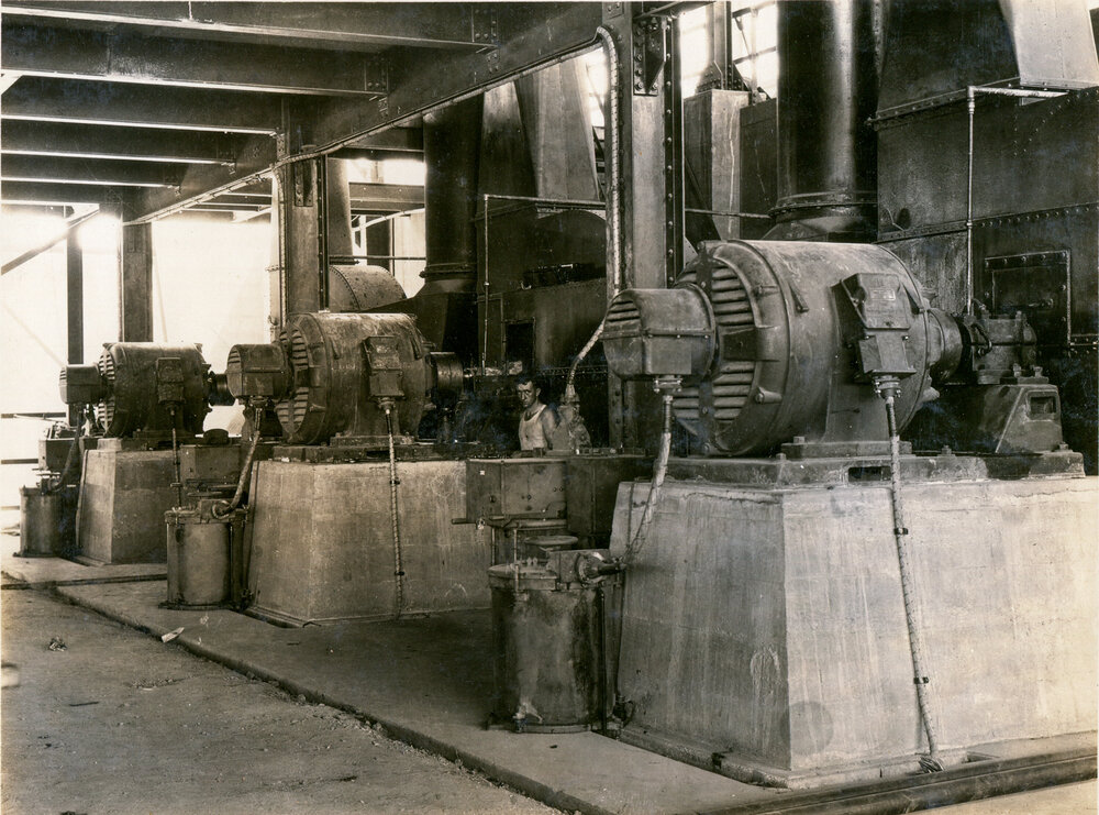 Exhaust fans for Dwight and Lloyd Sinter Plant machines, Mount Isa Mines, March 1931