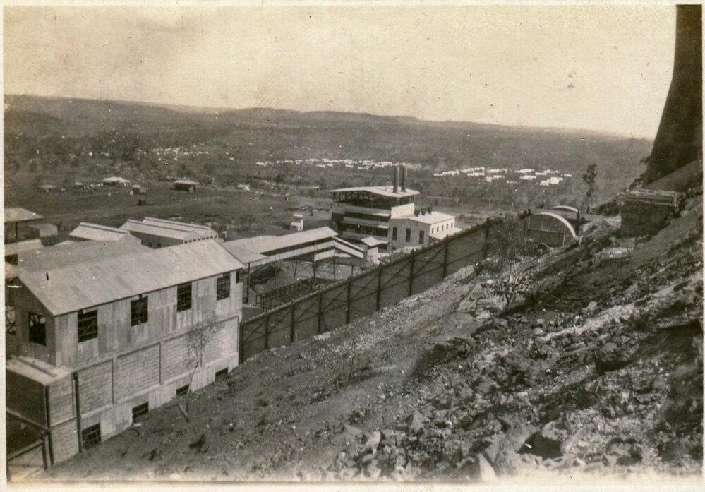 Looking south east from hill behind the lead smelter, Mount Isa Mines, c.1931