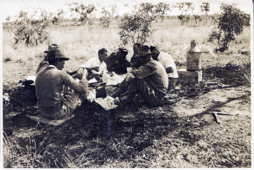 Men with mineral samples, c.1933