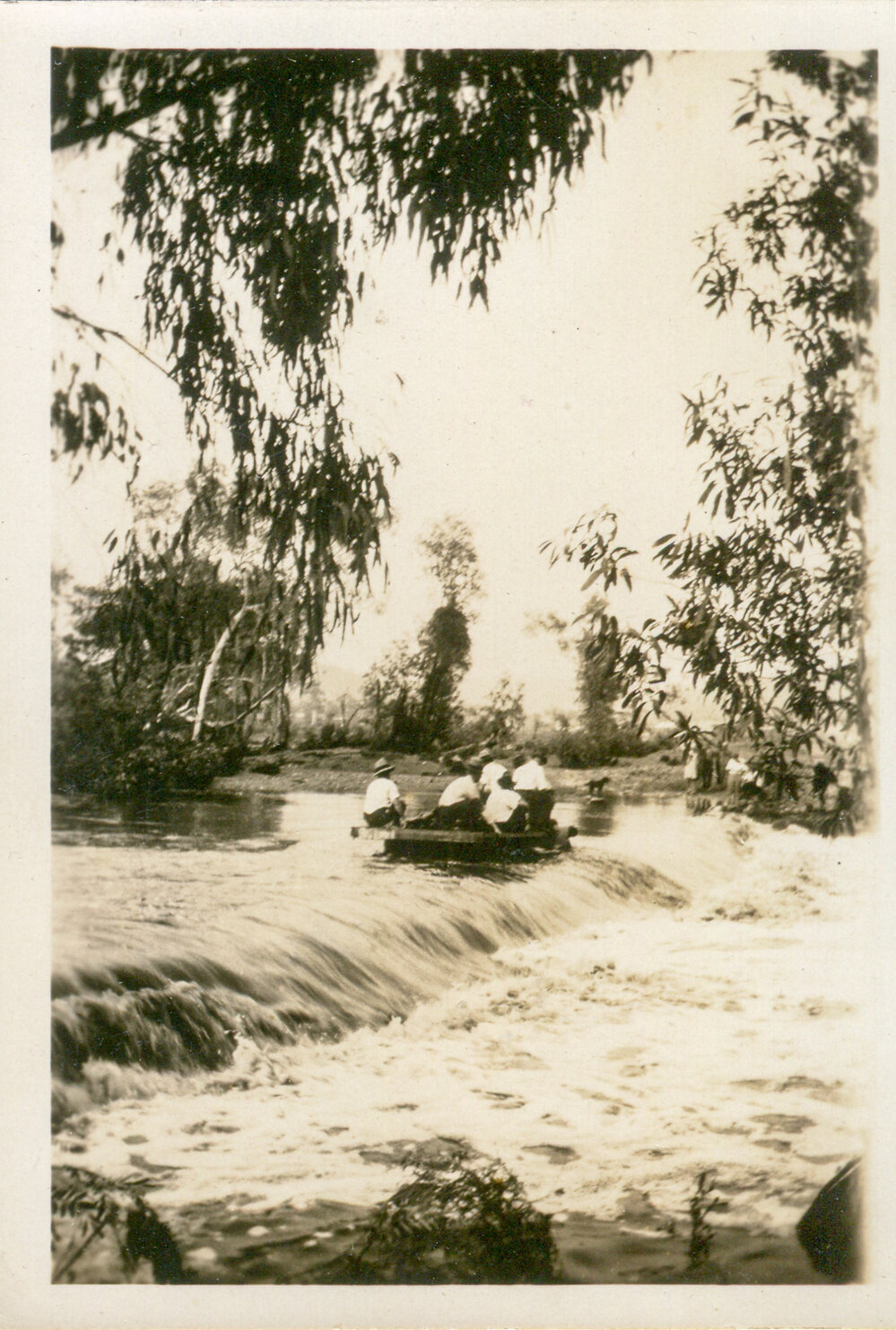 People crossing Leichhardt River, Mount Isa City, May 1932
