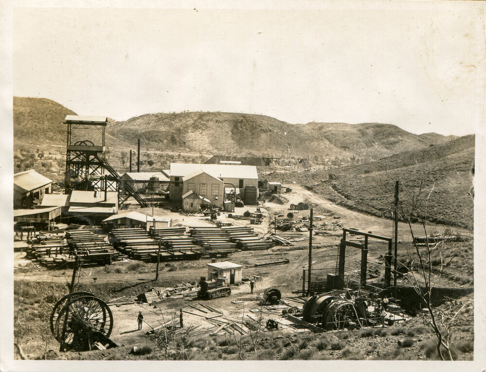 No 2 ore shaft winder under construction, Mount Isa Mines, c.1937