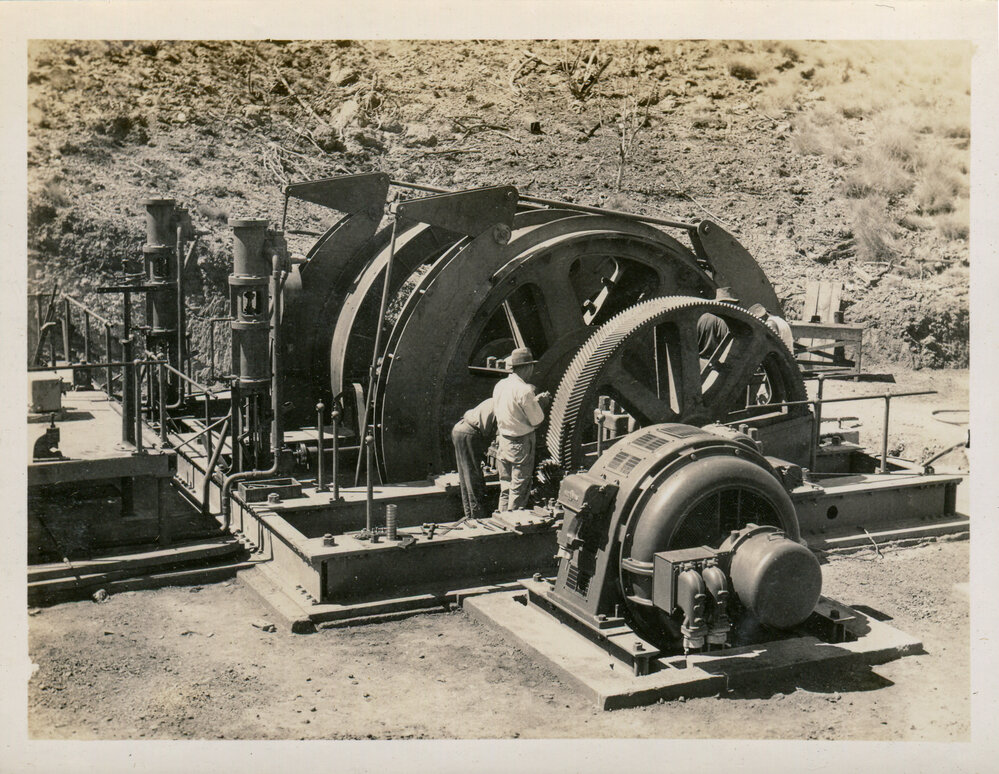 No 2 Ore Shaft winder setup, Mount Isa Mines, c.1937