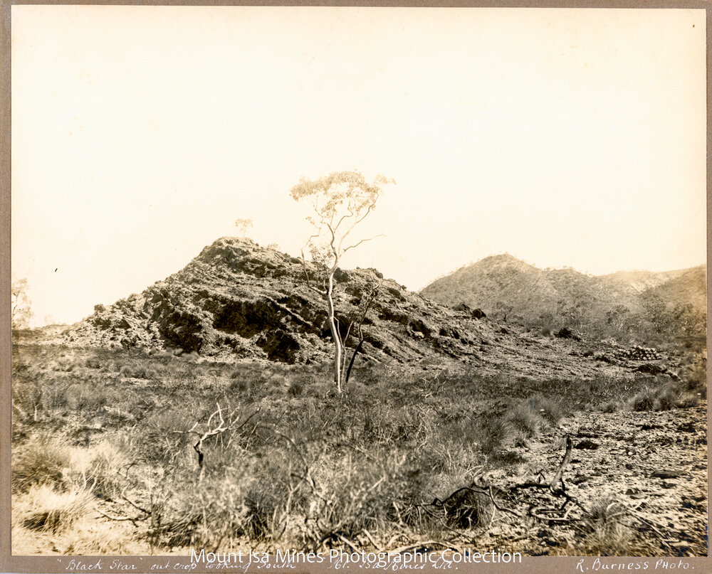 Black Star outcrop, Mount Isa Mines, c.1924