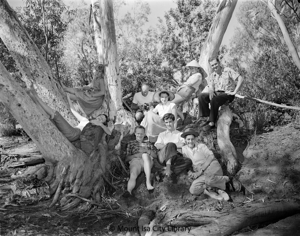 Mount Isa Mines community housing break up party, October 1956