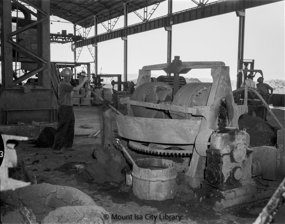 Copper Smelter Chilean Roll Mill, Mount Isa Mines, c.1956
