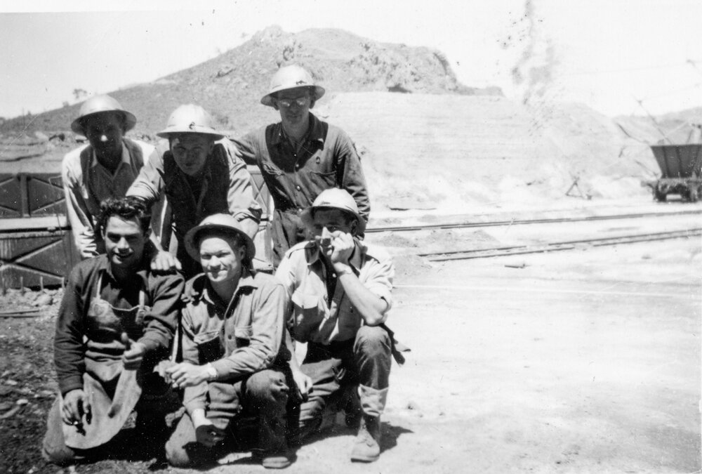 Mount Isa Mines Copper Smelter Reg Hortons converter crew, c.1955