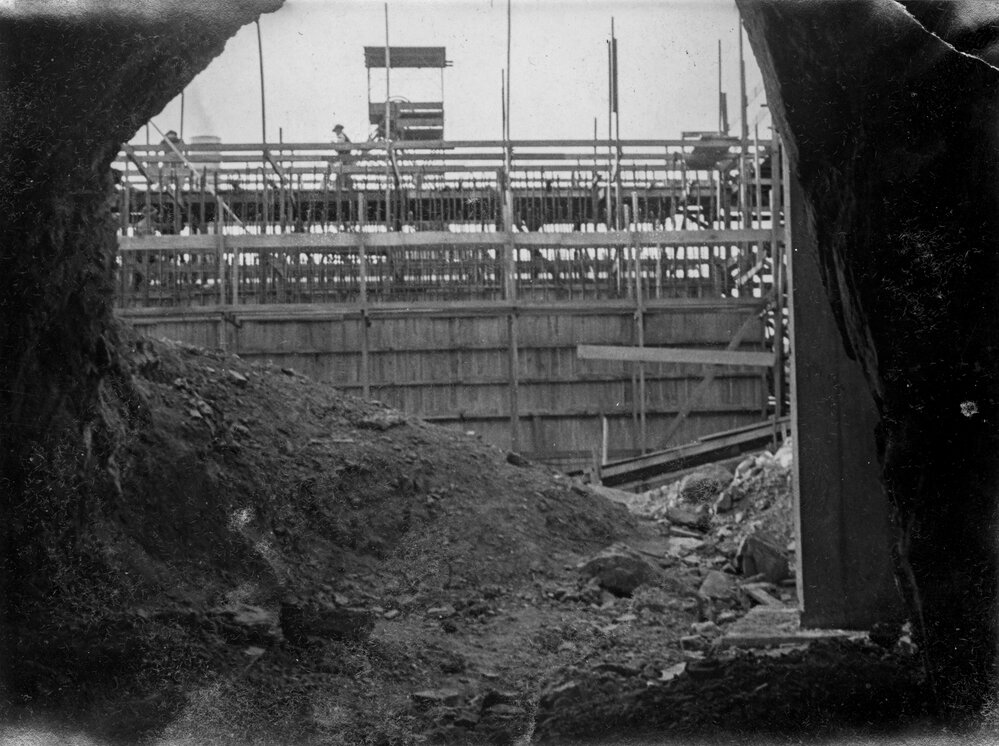 Copper Mill under construction, Mount Isa Mines, c.1950