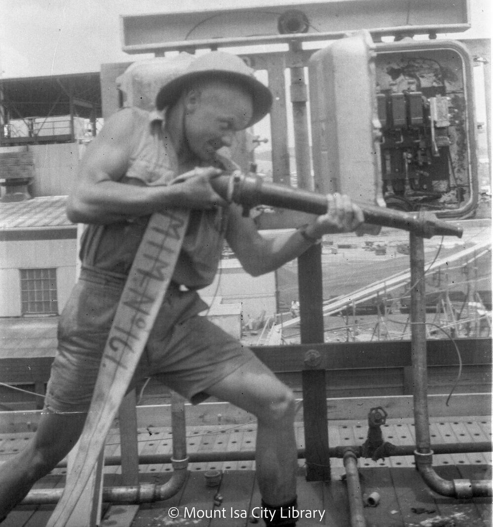 Mount Isa Mines fire training, c.1956