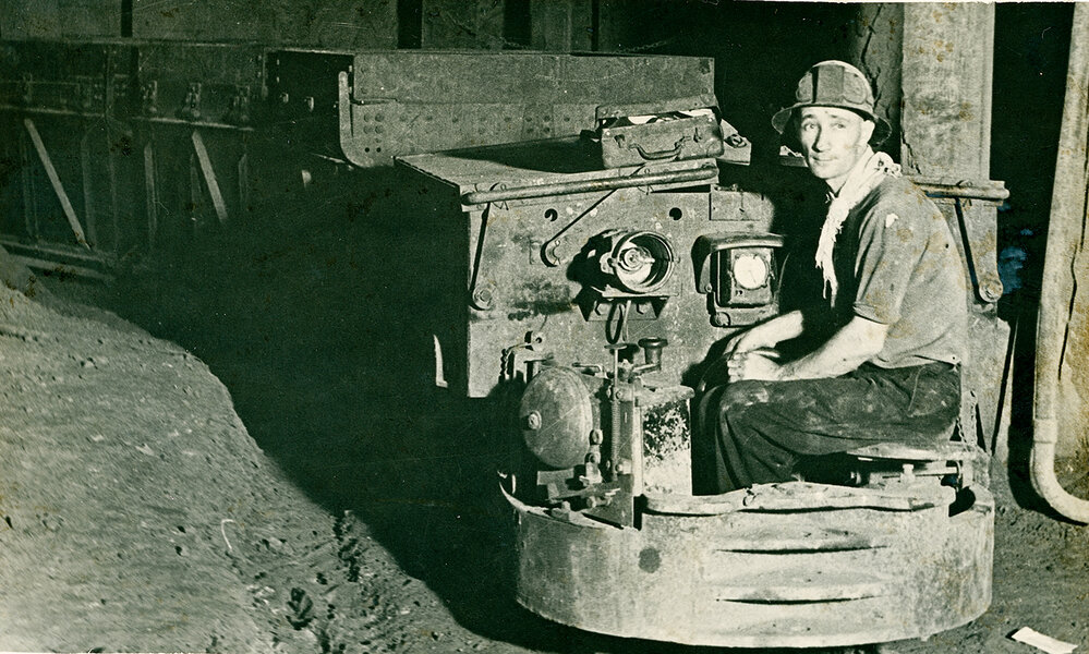 Battery mule underground, Mount Isa Mines