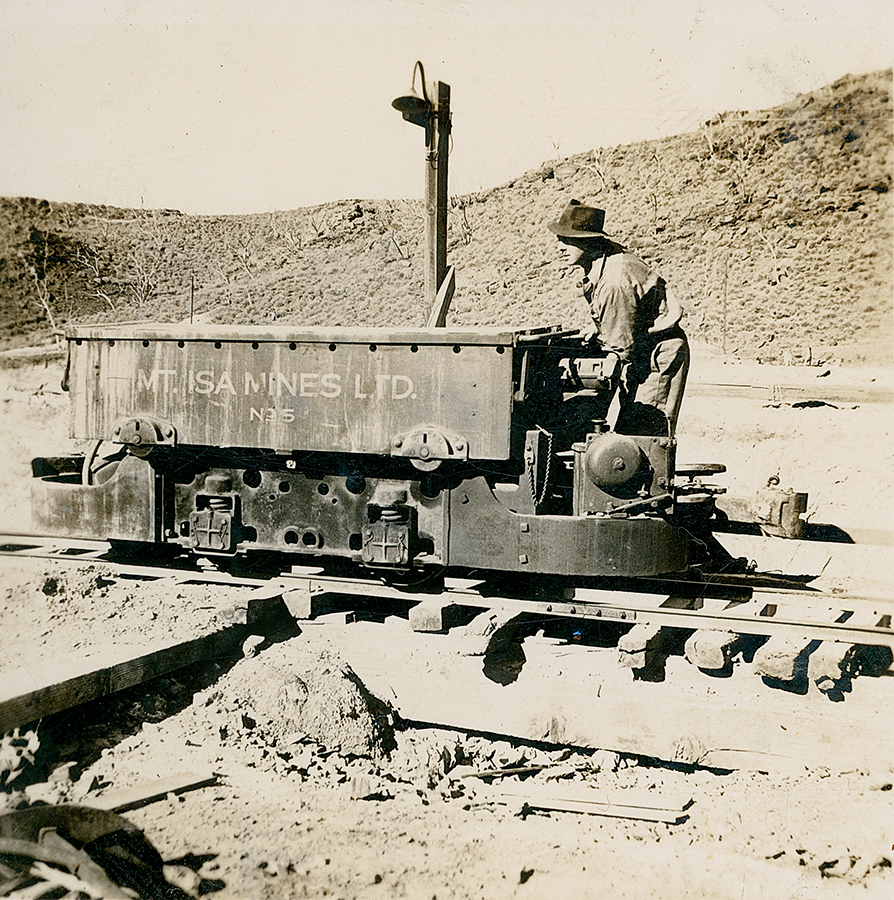 Battery mule No 5 on the surface