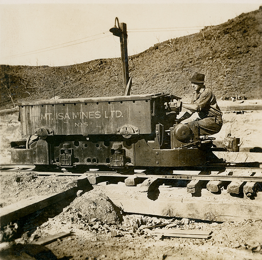 Battery mule No 5 on the surface