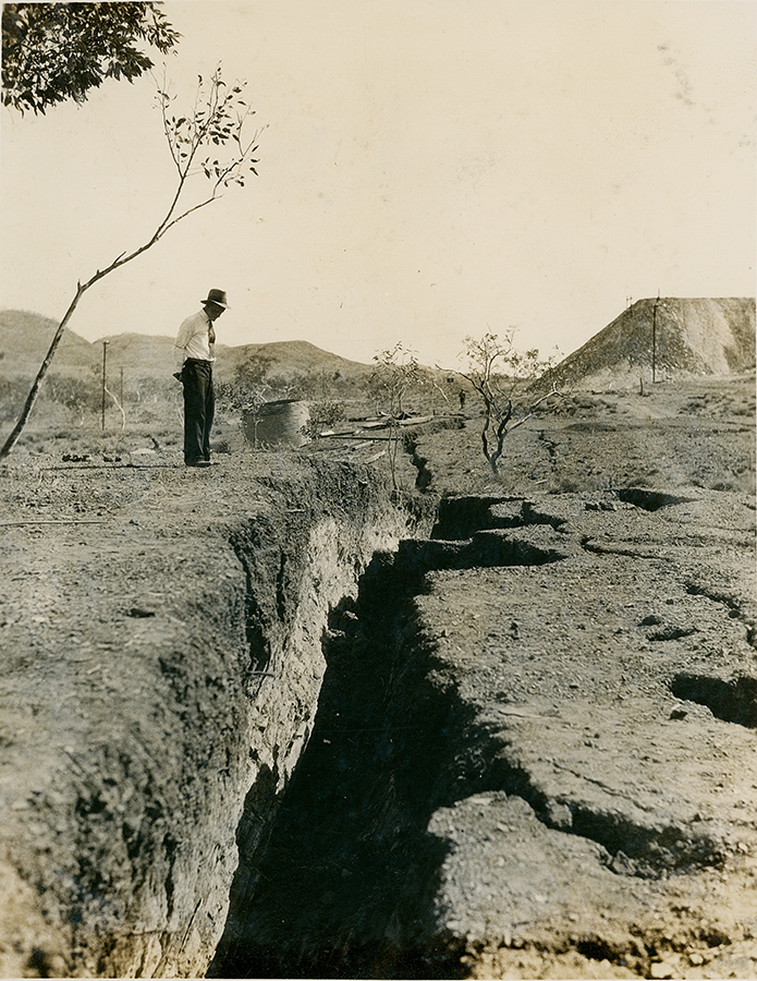 Black Star glory holes hanging wall failure, September 1934 