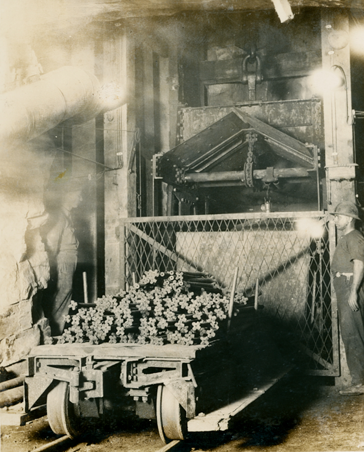Drill steels at plat underground 