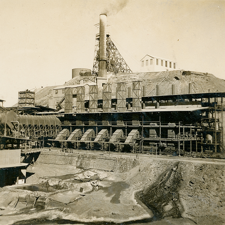 Dwight and Lloyd Sinter Plant looking SW Lead Smelter
