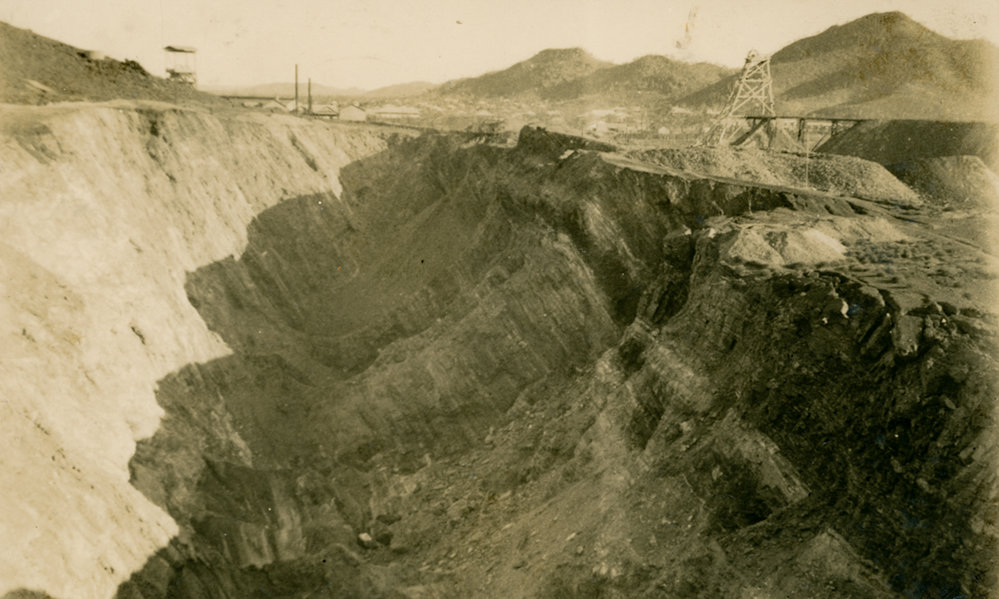 Glory holes looking south Black Star Lode 