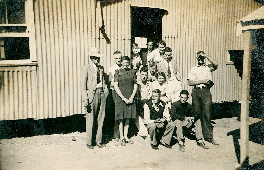Group of people at Higgins Boarding House
