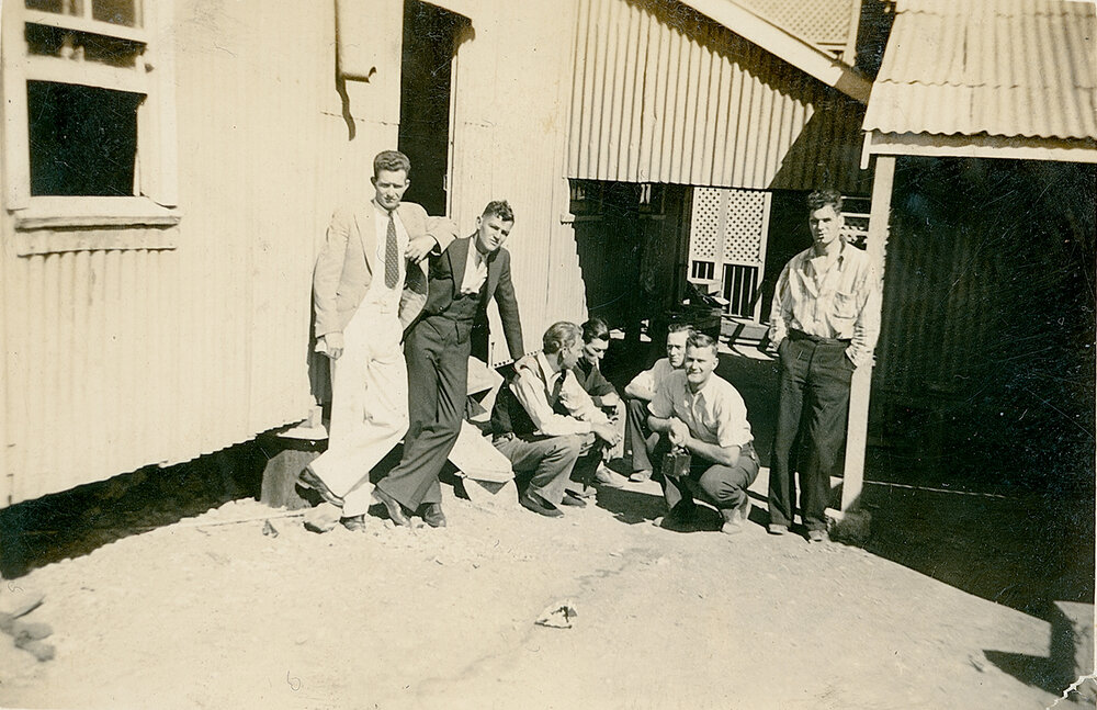 Group of people at Higgins Boarding House