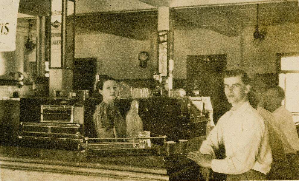 Inside a hotel bar