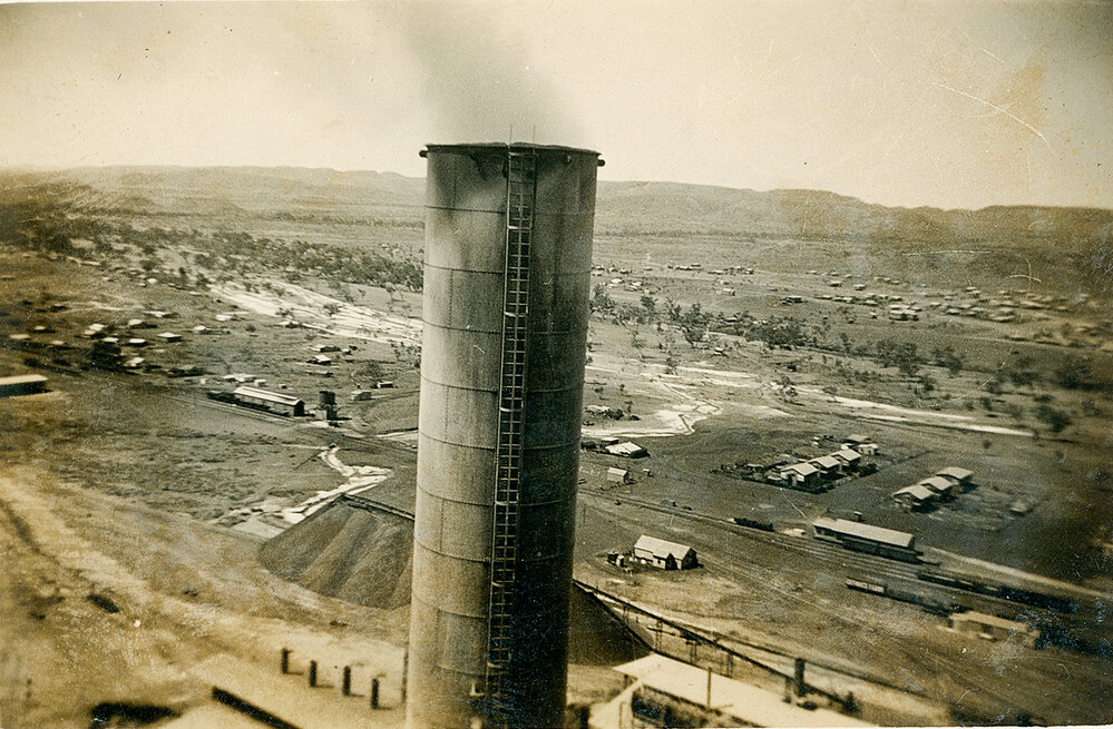 Looking NE from Urquhart Shaft Headframe, c.1949 