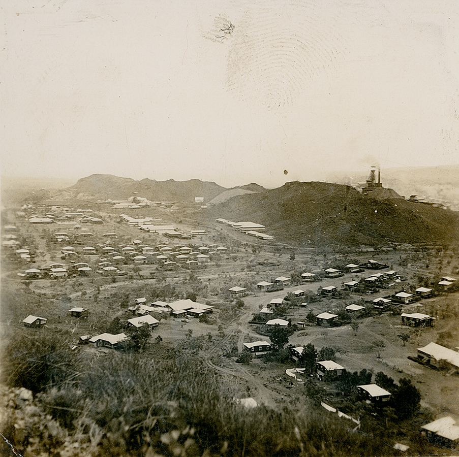 Looking NE with hospital and school, Mineside 