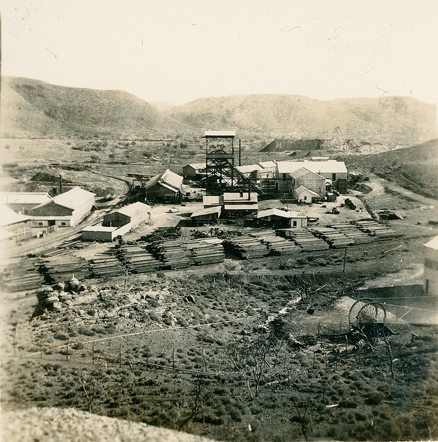 Looking NW over Man and Supply area, Mount Isa Mines, c.1940s