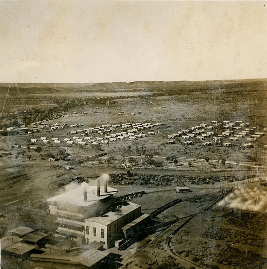 Mines Power Station and tent city