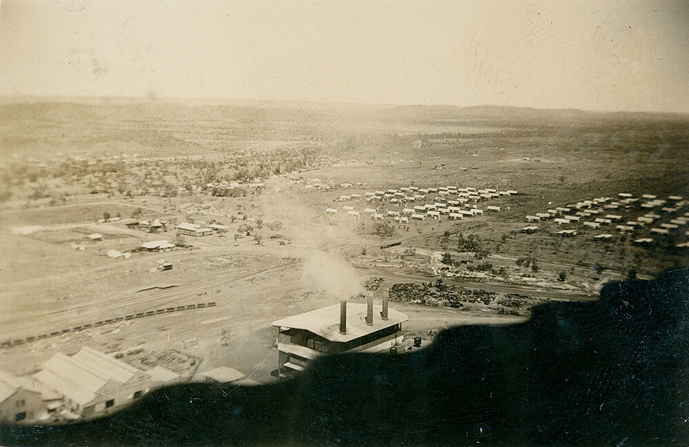 Looking south east from Urquhart Shaft Headframe, c.1949 