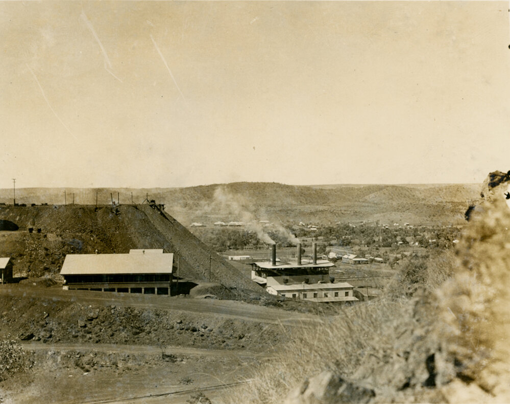 Looking south east to Mines Power Station