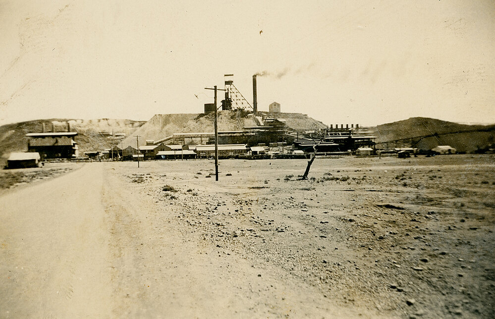 Looking west from Leichhardt River bridge, c.1949